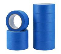 Nagoyuki 8 rotoli di nastro adesivo per pittori, 48 mm x 50 m, nastro coprente per pittura, nastro blu impermeabile al calore, per trattamento dei bordi, separazione dei colori, artigianato (blu)