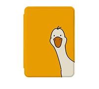 NagpintS Custodia in Pelle per Kindle Voyage - Custodia a Libro Protettiva in Pelle Sintetica per Amazon Kindle - Carina Anatra Gialla