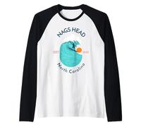 Nags Head North Carolina Surf Souvenir Maglia con Maniche Raglan