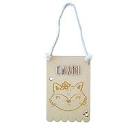 nagu® Banderina in Legno con Animali 10x15 cm | Include Lettere Adesive per Nomi Personalizzati | Ghirlanda Cameretta Neonato Bambino o Bambina | Idea Regalo Nascita Personalizzata