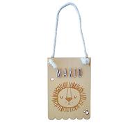 nagu® Banderina in Legno con Animali 10x15 cm | Include Lettere Adesive per Nomi Personalizzati | Ghirlanda Cameretta Neonato Bambino o Bambina | Idea Regalo Nascita Personalizzata