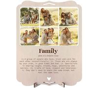 nagu® Family. Gifts for Relatives. Personalised Photo Frame for Him or Her. Large Wooden Gift Card, 30 x 22 cm, for Personalised Presents. Includes adhesive letters and numbers