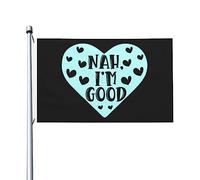 Nah I Am Good Flag Resistente Alle Intemperie Bandiera Colore Vivido Bandiere Per Cortile Balcone Feste 90X150Cm