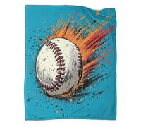 NAHCBIOT Baseball Coperta Di Flanella Stampata in Sport 3D Coperta Di Divano Letto Divano Coperta Di Pile Super Soft Fuzzy Warm Cozy Fleece Bed Blanket 70x80inch(180x200cm)
