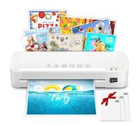 NAHKZNY Plastificatrice A4 Laminatrice a Caldo per Formato A4 A5 A6 Plastificatore Macchina Laminazione Velocità 260 mm/min con 15 Sacchetti di Plastificazione per Ufficio Casa Scuola Documenti Foto