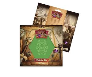 Nahui Ollin - Pista di dadi 19 x 19 cm, in pelle e velluto