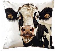 NAHUIGOOD Kreuzstichkissen Bovini Delle Highlands 45X45Cm Manuale Ricamo Kit Adulto Art Creativo Regalo Diy Cross Stitch Embroidery