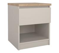 NAIA Comodino 1 Cassetto, 1 Vano a giorno Cashmere e Jackson hickory Mobile KIT