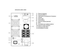 Naicon Srl UPS Mission 2000VA 1800W On Line Con Display LCD EL-MISSION2000VS