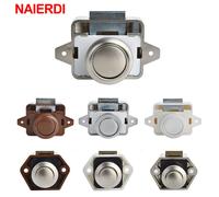 NAIERDI 10 pz Camper Car Push Lock diametro RV Caravan Boat Motor Home Cabinet cassetto pulsante di chiusura serrature Hardware per mobili Small Brown