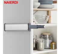NAIERDI 10PCS chiusure per armadi in acciaio inossidabile spingere per aprire il Buffer dell'ammortizzatore armadio invisibile tirare l'interruttore a sfioramento magnetico Rebounder