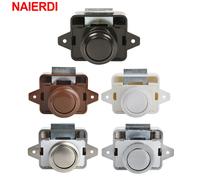 NAIERDI 10PCS Nero Camper Auto Push Lock 26mm Chrome RV Caravan Cassetto Serratura Cabinet Cassetto Pulsante di Chiusura Serrature per Barca Motore Black
