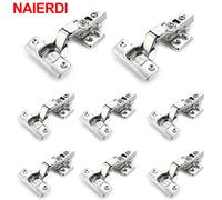 NAIERDI 4/8/12 pezzi cerniere acciaio inossidabile idraulico armadio cerniera ammortizzatore Buffer chiusura morbida per mobili armadio da cucina 4 x Insert Embed