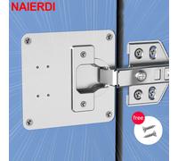 NAIERDI Piastra di riparazione cerniera in acciaio inossidabile Mobili Porta dell'armadio Connessione del pannello Piastra di riparazione in plastica Accessori hardware 1 piece