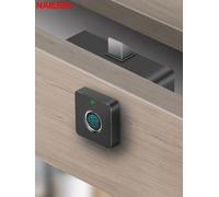 NAIERDI Serratura biometrica intelligente per armadietto Serrature per impronte digitali senza chiave nere Serratura per porta antifurto Hardware per armadio con cassetto per file nascosto