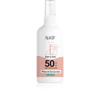 Naïf Spray solare minerale - per neonati e bambini - SPF 50 - Spray senza octocrylene - Protezione UVA e UVB - Resistente all'acqua - Dermatologicamente testato - Senza microplastica - 100 ml