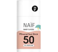 Naïf - Bastone solare minerale - per neonati e bambini - SPF 50-0% profumo - Stick senza microplastica, oli minerali o siliconi - Protezione UVA e UVB - Resistente all'acqua - Dermatologicamente