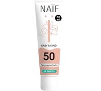 Naïf- Crema solare minerale- per neonati e bambini- SPF 50-0% profumo- senza Octocrylene- Protezione UVA e UVB- Resistente all'acqua- Dermatologicamente testata- Senza microplastiche- 30 ml