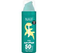 Naïf - Lozione solare per bambini - SPF 50 - Dai 3 anni - Protezione UVA e UVB - Resistente all'acqua - Dermatologicamente testato - Senza microplastiche - Profumato - 100 ml