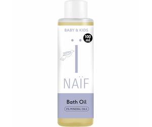 Naif, Olio da bagno Milky per neonati e bambini, Ingredienti naturali, Deterge e nutre la pelle sensibile del bambino durante il bagnetto, 100% vegano e rispettoso dell'ambiente marino, 100ml