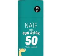 Naïf Stick Solare Minerale per Bambini SPF 50 - Protezione UVA/UVB, resistente all’acqua, senza microplastiche né oli minerali, dermatologicamente testato - 15 g