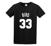 NAIFEN Larry And Bird Jersey Unisex 100% Cotton Short-Sleeve T-Shirts Black XL