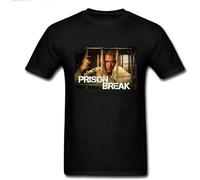 NAIFEN Men Full Customized Michael Scofield T Shirt Prison Break Theme Shirts Team Gift Tee Short-Sleeve Top Tee T-Shirts Black S