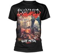 NAIFEN Mens T-Shirt Exhumed Gore Metal Redux Short Sleeve Crewneck Tee Black L