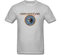 NAIFEN Rrelmy Men's Earth Wind Fire T Shirts Grey M