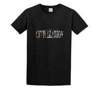 NAIFEN Sid Meiers Civilization IV Logo Cute Unisex 100% Cotton Short-Sleeve T-Shirts Black XL