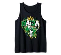 Naija Africa Map Crown Pugno alzato Bandiera Nigeriana Orgoglio Canotta