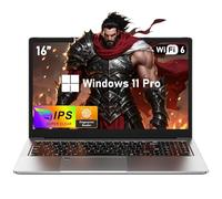 NAIKLULU Computer portatile da gioco 2025 da 16 pollici con processore R-7 5825U, 32 GB DDR4, 1T SSD, display FHD 1920 x 1080P, Windows 11 PRO, WiFi 6, tastiera retroilluminata HDMI, per studenti