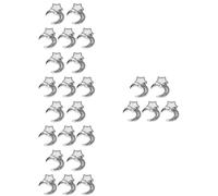 Nail accessories,25 Pcs Nail Diamond Nail Sticker Pearl Decor Pearl Stickers Silver Decor Silver Pendant Crystal Rhinestones Charms Star Moon