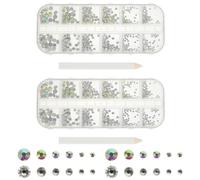 Nail accessories,4 Sets Nail Drill Nails Diamonds Nail Art Gems Diamonds for Crafts Nail Rhinestone Face Diamonds Nail Diamonds Decors Heart Nail