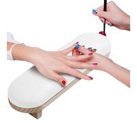 Nail Arm Rest For Nail Tech 39x11.5cm - Professional PU Leather Manicure Hand Rest With Wood Base | Ergonomic Stand Hand Pillow For Salon & Home DIY, Waterproof & Non-Slip Wrist Support