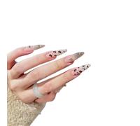 Nail art che migliora il temperamento, nail art pura indossata a mano, la toppa for unghie hottie con stampa leopardata finita è staccabile.(S)