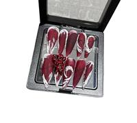 Nail art che migliora il temperamento, prodotto finito for nail art lungo fatto a mano con toppa for unghie finte rimovibile.(S)