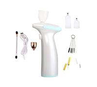 Nail Art Foundation Make Up Airbrush Compressor Kit Modello Vernice Tatuaggio Minerale Cassaforte Safe Travel Beauty Cura Black Ice Brush Pompa Air Soffiaggio comodo(Part C Blue)