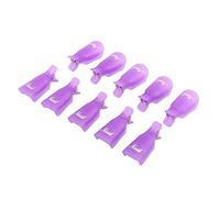 Nail art Immergiti fuori Clip Cap Clip per chiodo per chiodo gel Acrilic Gelio intaglia per le navi viola 10pcsnail