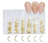 Nail Art Rivetti Nail Art Borchie Oro Argento Nail Art Accessori Nail Art Gioielli per unghie Per Artigianato FAI DA TE Decorazione del chiodo Rivetti Gemme