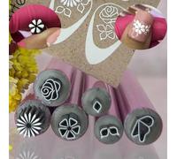 Nail Art Stamp Pen Set, 6pcs Nail Stamp Pen DIY Nail Art Tools, Nail Stamp Pen Set for Women Girls Home DIY Nail Art, Nail Graffiti Nail Art Dotting Tools with Simple Design