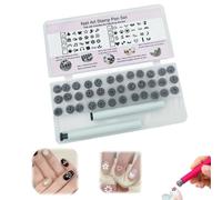 Nail Art Stamp Pen Set,DIY Different Floral Patterns Design Nail Art Stamp with Silicone Pen Tip,Quick Nail Design Tools for Women (White-36)