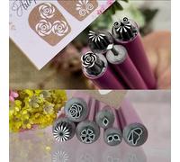 Nail Art Stamp Pen Set, Nail Art Pen Set, Nail Graffiti Nail Art Dotting Tools with Simple Design,Nail Stamp Pen DIY Nail Art Tools with 6 Different Patterns for Girls and Women,Easy to Use (10pcs)