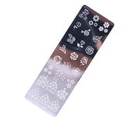 Nail Art - Stencil per timbri con fiori e farfalle, per manicure fai da te a casa o salone