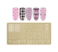 Nail Art Timbro in acciaio inox Floreale Farfalla Bowknot Design Accessori Per Manicure Salon Decorazione Timbro Detriti