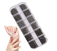 Nail Beads - Nail Charmss | 3D Mixed Sizes Caviar Jewelry Making Beads For Manicure, Decoration, Art Crafts, Manicure Silver Gold Accessories For Jewelry Making