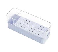 Nail Bit Case, Nail Drill Bit Holder, 40-Hole Tool Organizer - With Clear Lid Dustproof Display Box For Polishing Head Gel Removal Home Manicure