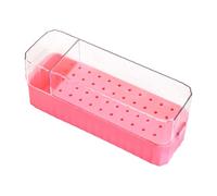 Nail Bit Holder, 40-Hole Nail Drill Case with Transparent Lid, Dustproof