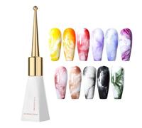 Nail Blooming Gel, Manicure Art Polish, Liquid Nail Color Spreader, Easy-Blend Gel Formula, Professional, Beginner Friendly, Ideale per la casa, il soggiorno, le ragazze, il giorno del Styling