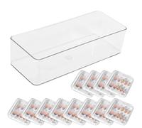 Nail Box - Nail Storage Box | Naìl Container, Press On Nails Packaging Boxes 13 pezzi Polystyrene 8,5 cm Dustproof Waterproof Organizer Transparent Jewelry Case Container For Artificial False Nails